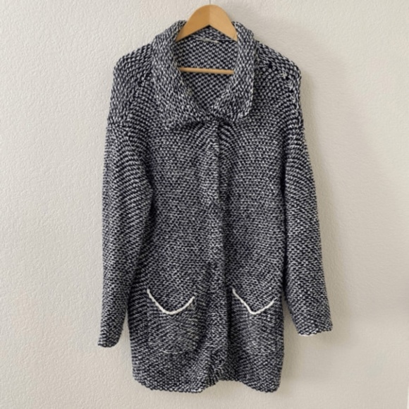 Eileen Fisher Sweaters - Eileen Fisher Jacquard Cardigan Jacket Size Medium Organic Cotton Twist